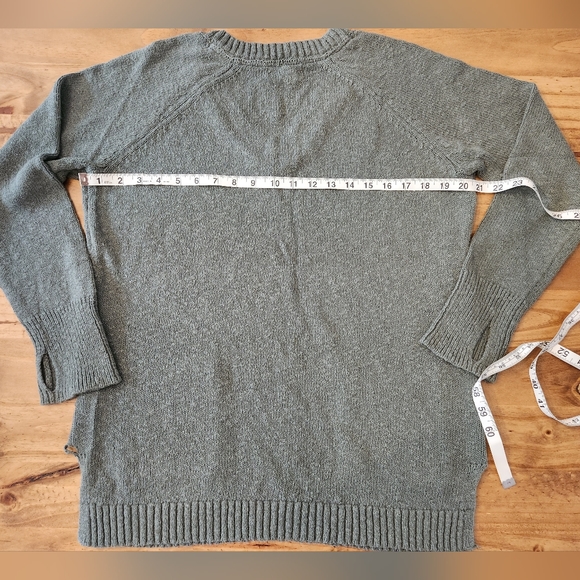 AKINI 100% Cotton V-Neck Knit Sweater, XL (Green) - Picture 7 of 7